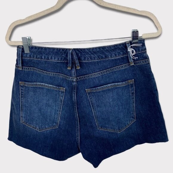 NEW Good American Cut Off Denim Shorts Size 29 Style # GCOS991C High Rise Short - Picture 5 of 13